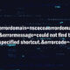 errordomain=nscocoaerrordomain&errormessage=could not find the specified shortcut.&errorcode=4