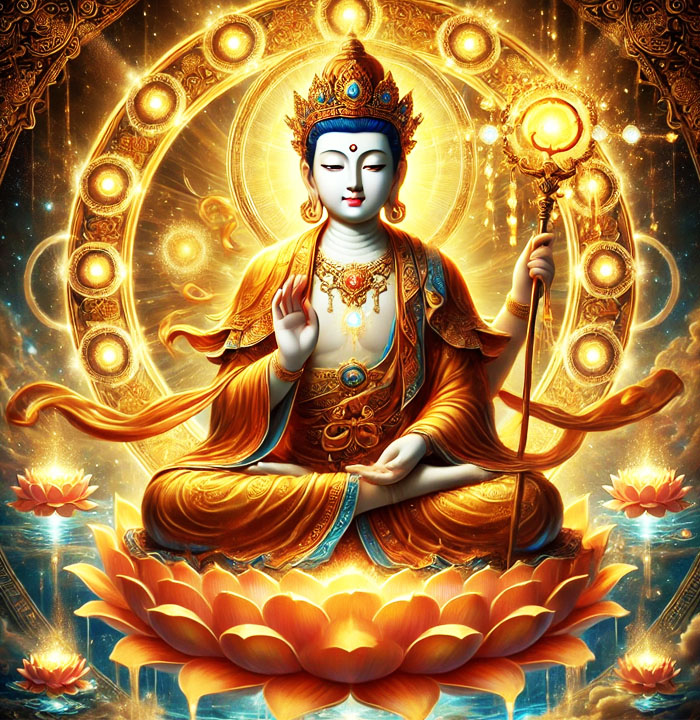 Golden Aura Kṣitigarbha